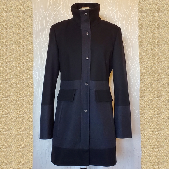 Guess Jackets & Blazers - Guess Tall Neck Wool Pea Coat